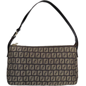 Vintage Fendi Monogram Shoulder Bag in Brown | NITRYL